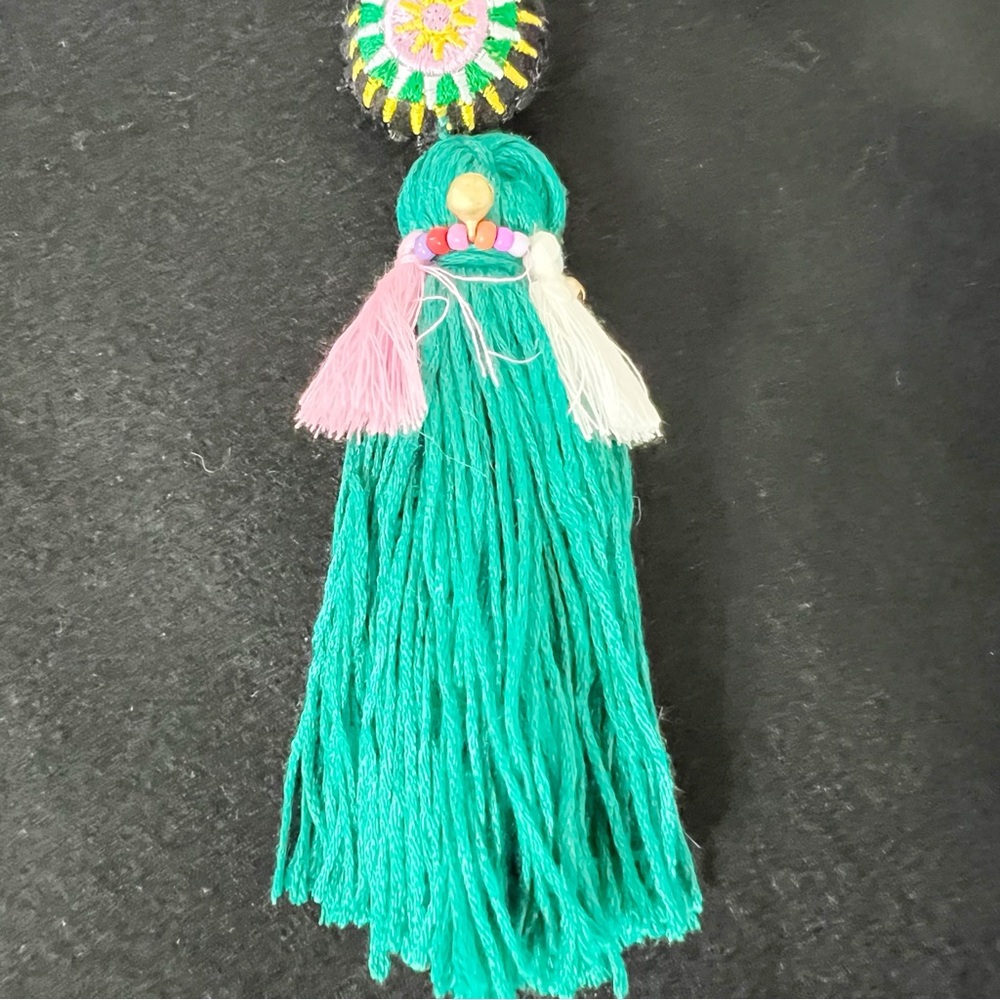 Boho Tassel Bag Charm & Keychain | Colorful Accessory - Picture 4 of 4
